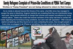 Sandy Refugees Complain of Prison Like Conditions in FEMA Tent Camps