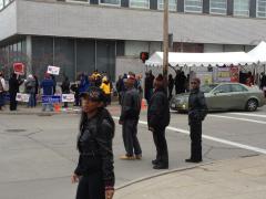 Black Panthers Outside Ohio Voting Poll