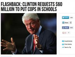 FKASHBACK Clinton Reqests 60 Million to put cops in schools