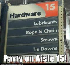 Party on Aisle 15 at the Hardware Store!