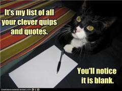 My blank list of all of your clever quotes