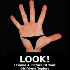 a picture of your girlfriend topless