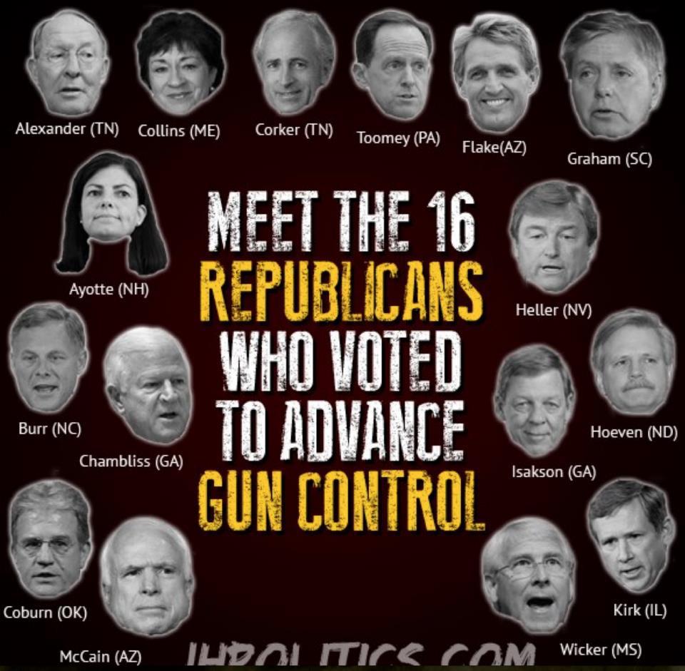 16 RINOs Who Voted To Advance Gun Control