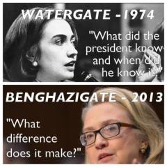 Hillary Then and Now Watergate 1974 VS Benghazigate 2013