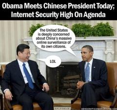 Obama Meets Chinese President Internet Security High On Agenda
