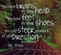 You Have Brains in Your Head You Have Feet in Your Shoes You Can Steer Yourself in Any Direction You Choose Dr Suess