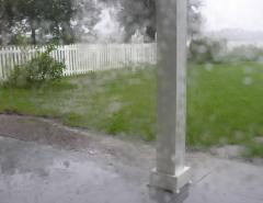 The back yard begins to flood  8 1 13