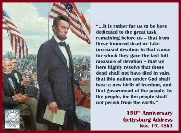 Lincoln Quote Gettysburg Address Nov 19 1863