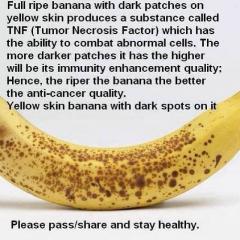 The benefits of eating a full ripe banana