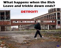 What happens when the rich leave and trickle down ends - Detroit
