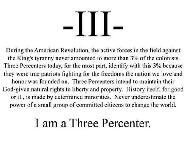 I am a three percenter