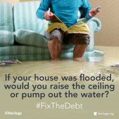 If your house was flooded would you raise the ceiling or pump out the water - FIX THE DEBT