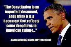 Obama quote - Constitution is an Imperfect Document Reflecting Deep Flaws in American Culture