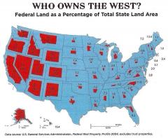 federal government owns the west