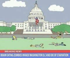 BREAKING Brain Eating Zombies Invade DC and Die of Starvation