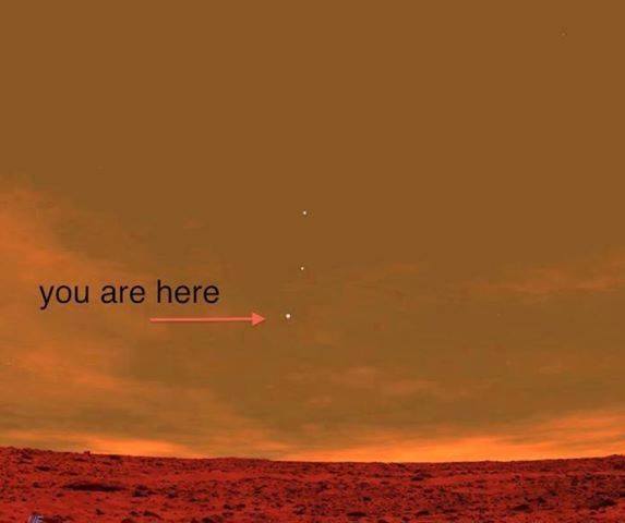 Earth from the Curiosity Rover on Mars Point of View