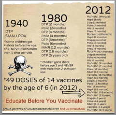 Number of Vaccinations Per Child From 1940 Compared to Today