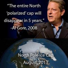 The entire poliarized cap will disappear in five years Al Gore in 08