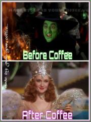 before coffee after coffee