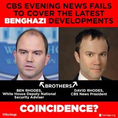 CBS News fails to cover Benghazi Because Ben Rhodes Natl Security Adviser is CBS Presidents Brother