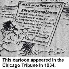 Plan of Action for America 1934 cartoon