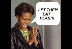 Michelle cranks down on potatoes and says let them eat peas lol beeeeeyotch
