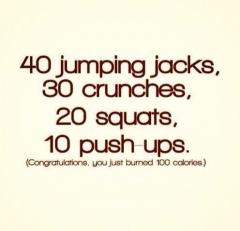 100 calorie workout