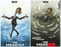 obama the Messiah vs obama the MESS