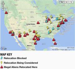 Illegal Aliens Relocation Map