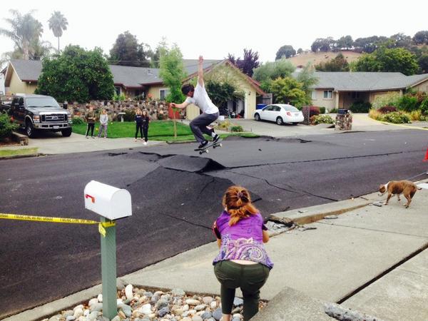Skateboarding after the Earthquake in NAPA