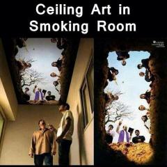 Ceiling Art in Smoking Room