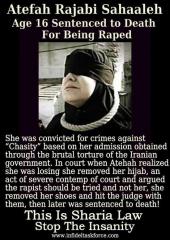 RIP Atefah Rajabi Sahaaleh Age 16 sentenced to death for being raped