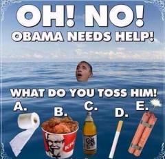 Oh NO Obama Needs Help What would you toss him