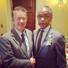 Rand Paul shaking hands with Al Race Baiting Sharpton after Breakfast Meeting in Senate Dining Room