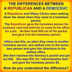 The difference between a Republican and a Democrat