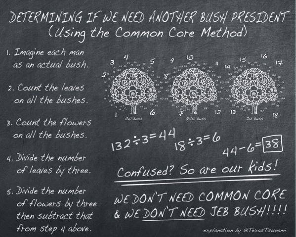 Using Common Core Math to Determine if we need another Bush in the White House