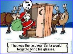 Santa forgot his glasses