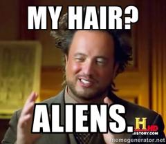 Aliens Did My Hair Ancient Aliens Meme