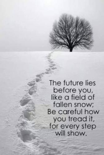 The future lies before you like a filed of fallen snow