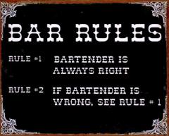 Bar Rules Poster