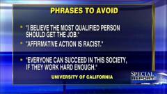 Phrases to avoid in the University of California