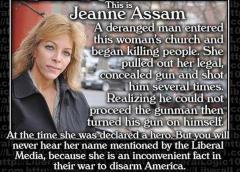 Jeanne Assam heroine defended against church shooter with concealed weapon