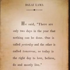 Dalai Lama Quote  Live Love Believe and Do Things Today