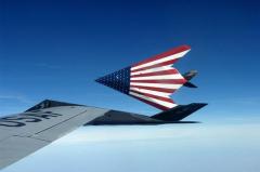 F117 Fourth of July Covered in Flag