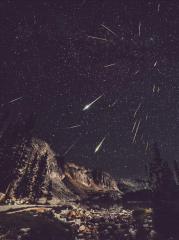 Perseid Meteor Shower Above Wyoming