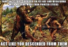 Your Ancestors Survived An Ice Age and Megafauna With Nothing More Than Pointed Sticks