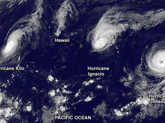 Sept 2015 3 Hurricanes in the Pacific