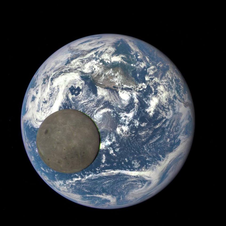 Moon Passing Earth