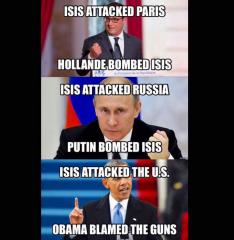 Putin Hollande and Obama respond to ISIS attacks