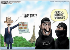 obama threatens ISIS with attendance at climate change summit